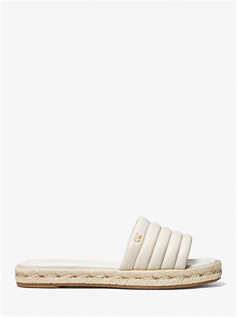 Royce Quilted Leather Slide Sandal 